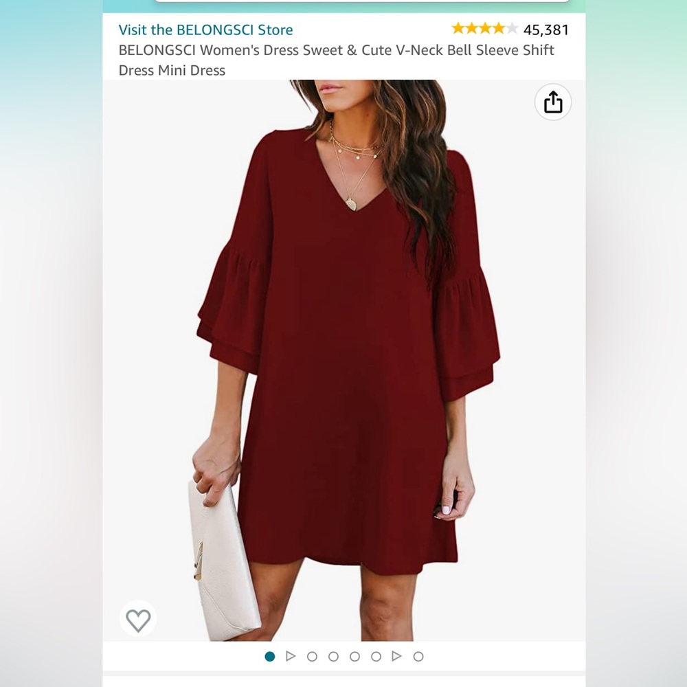 NWT Wine Red Large Mini Dress